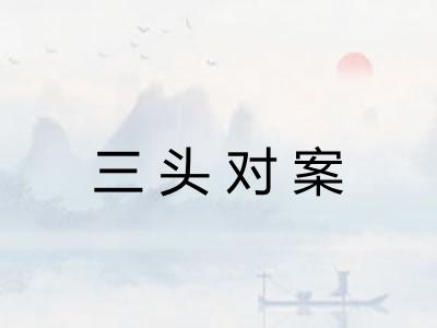 三头对案