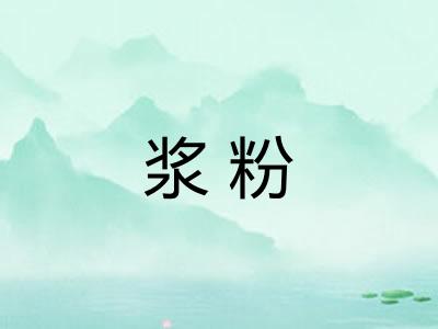 浆粉