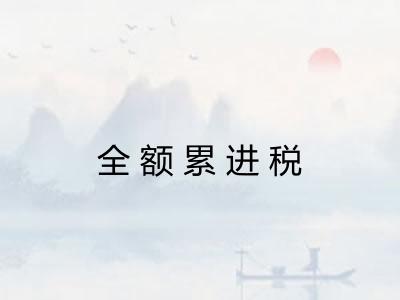 全额累进税