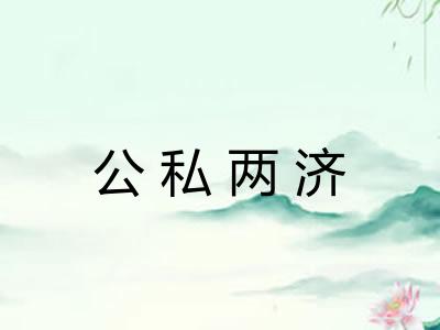 公私两济