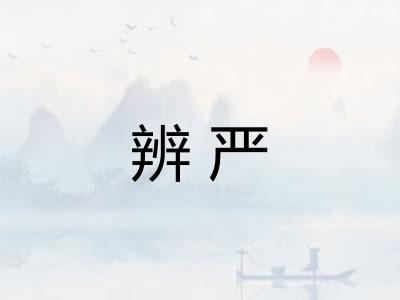 辨严