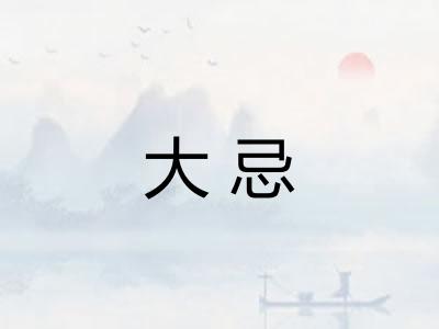 大忌